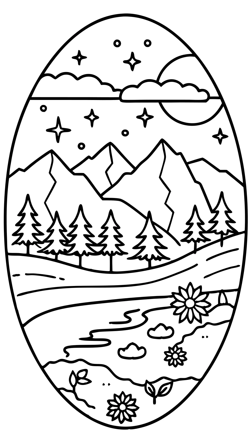 printable landscape coloring pages